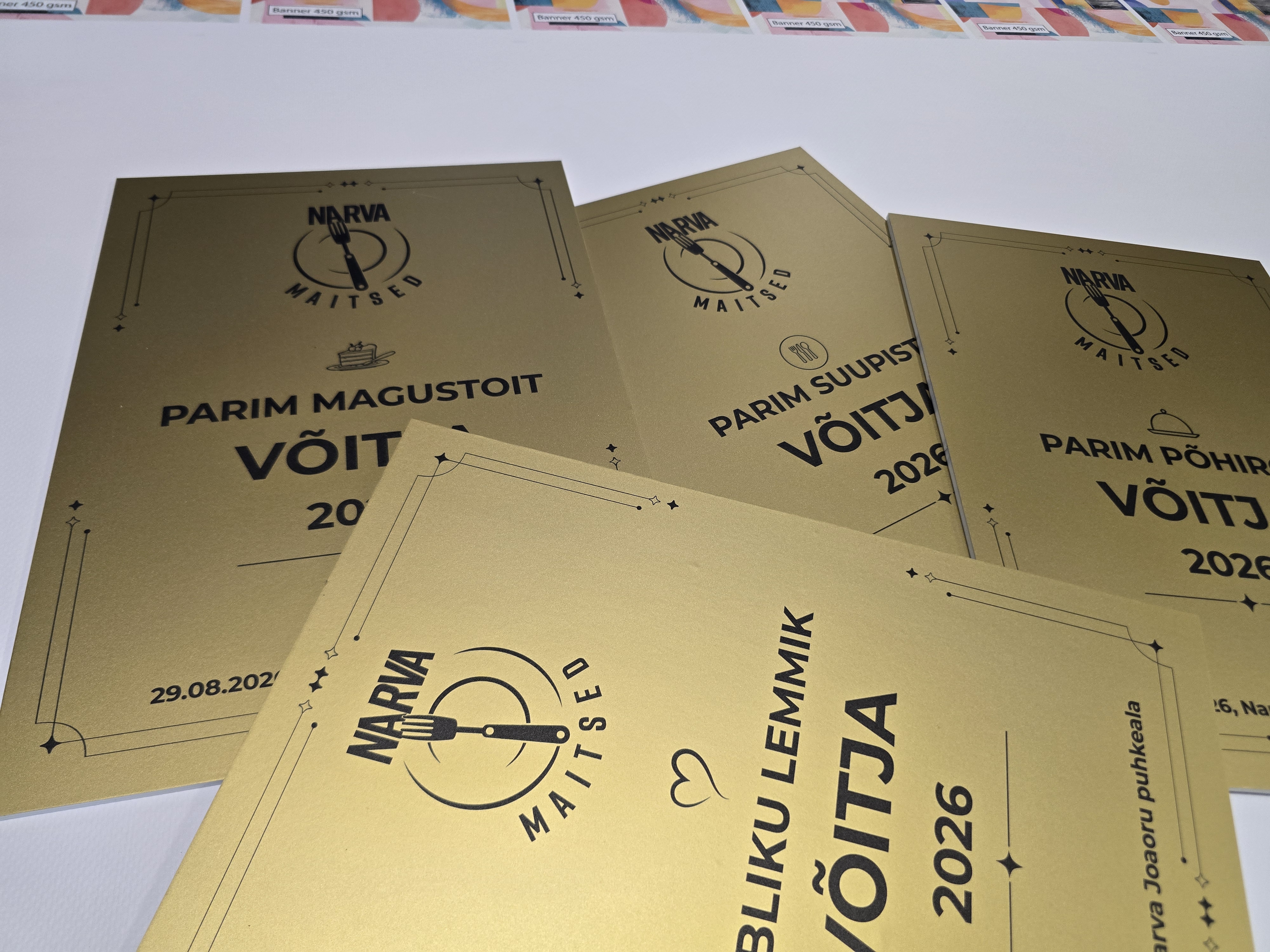 Kuldsed tunnustuslehed Narva Maitsed üritusele