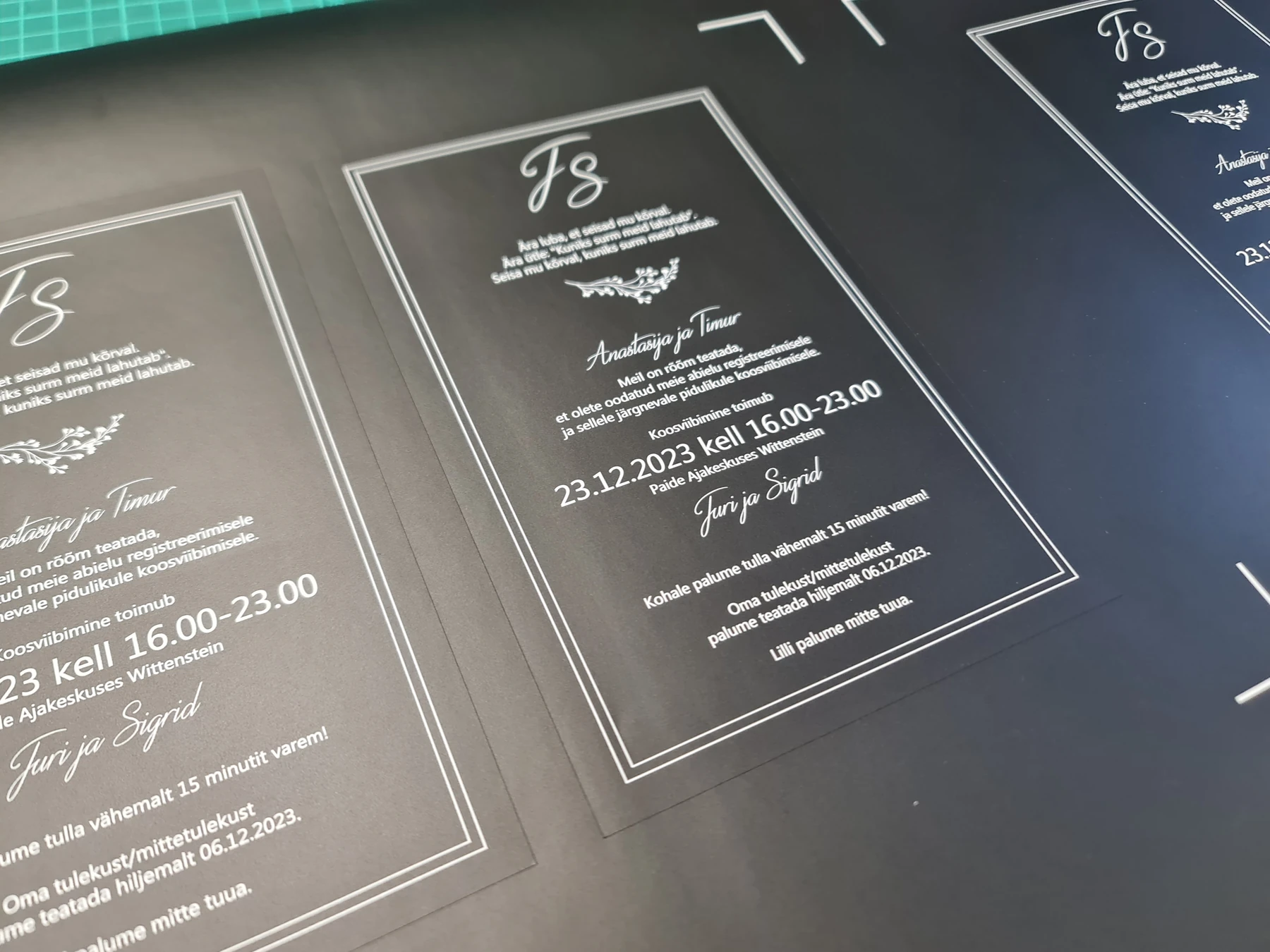 White-ink printing on black self-adhesive film