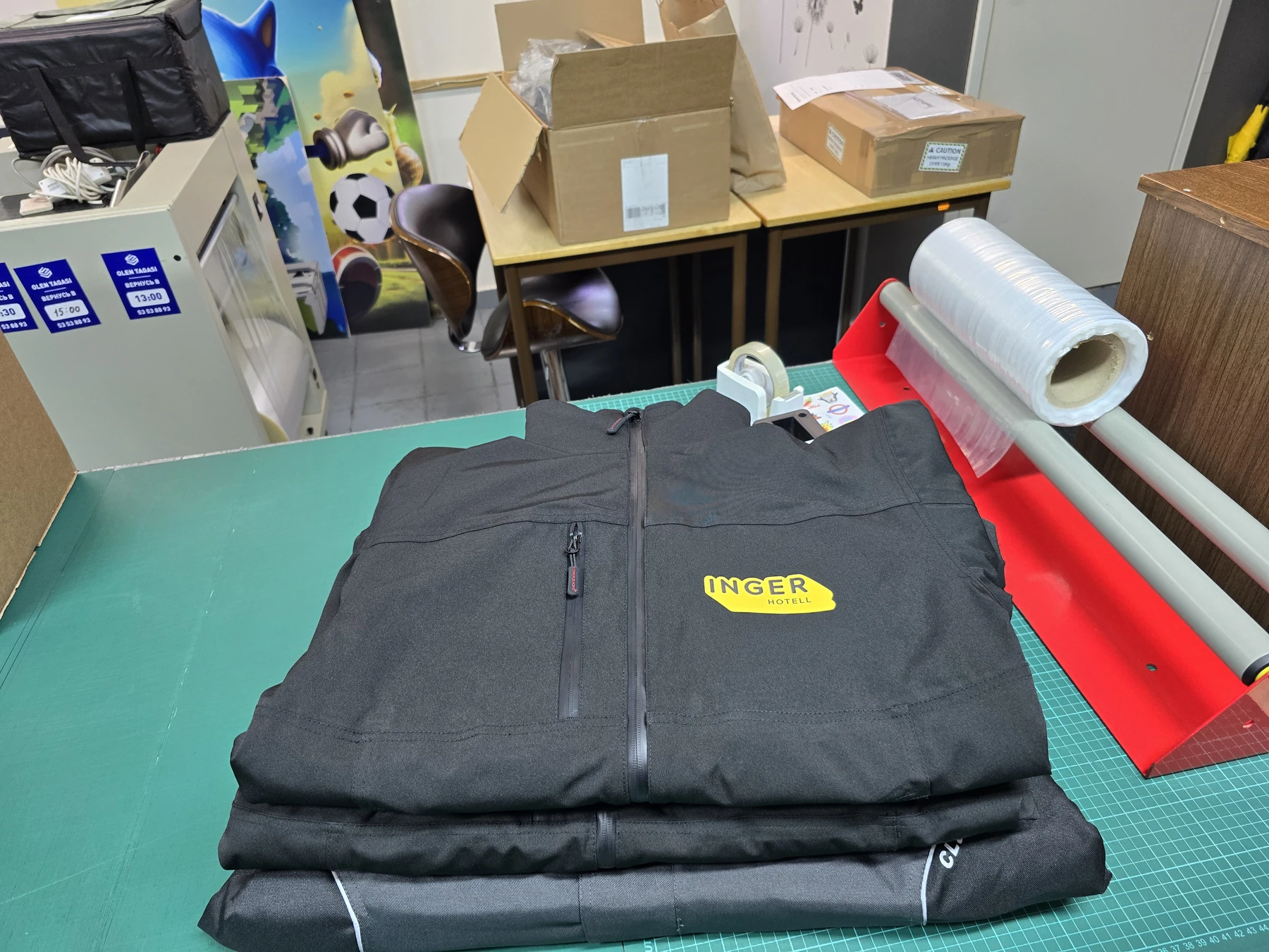 Logo printing on workwear